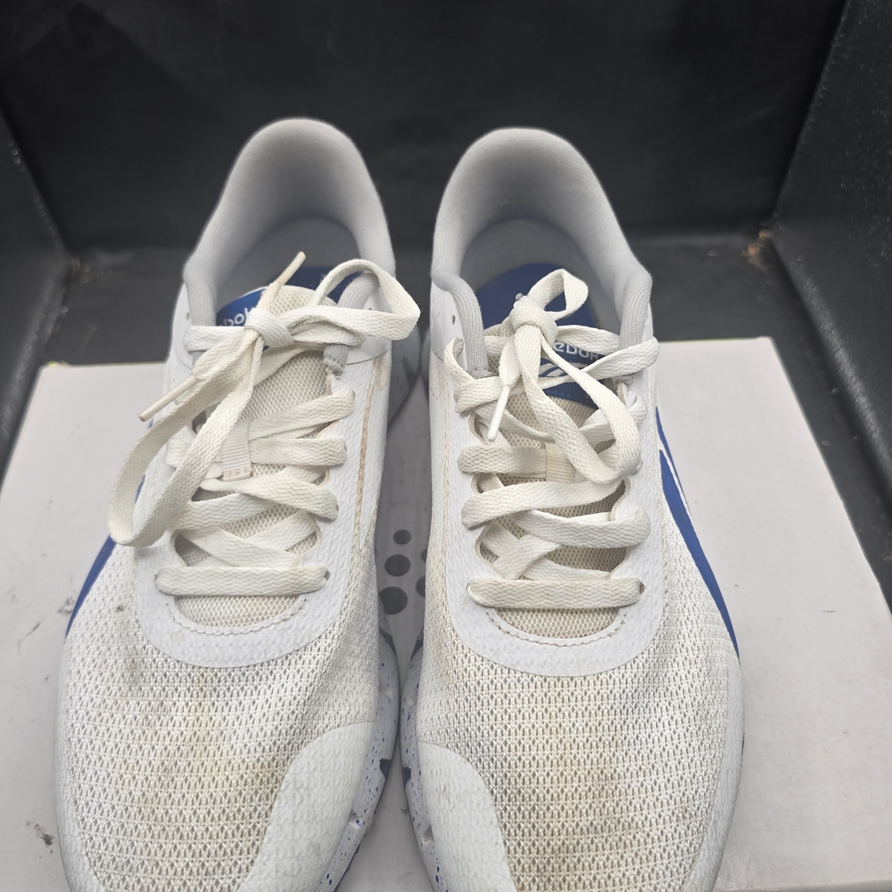 Reebok Men's White and Blue Sneakers